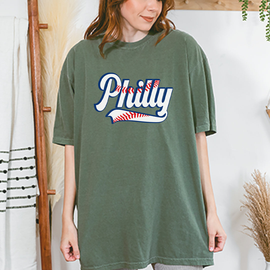 Philly Baseball Stitching Vintage Soft Unisex T-shirt 