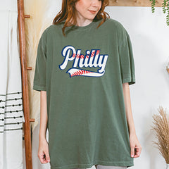 Philly Baseball Stitching Vintage Soft Unisex T-shirt 