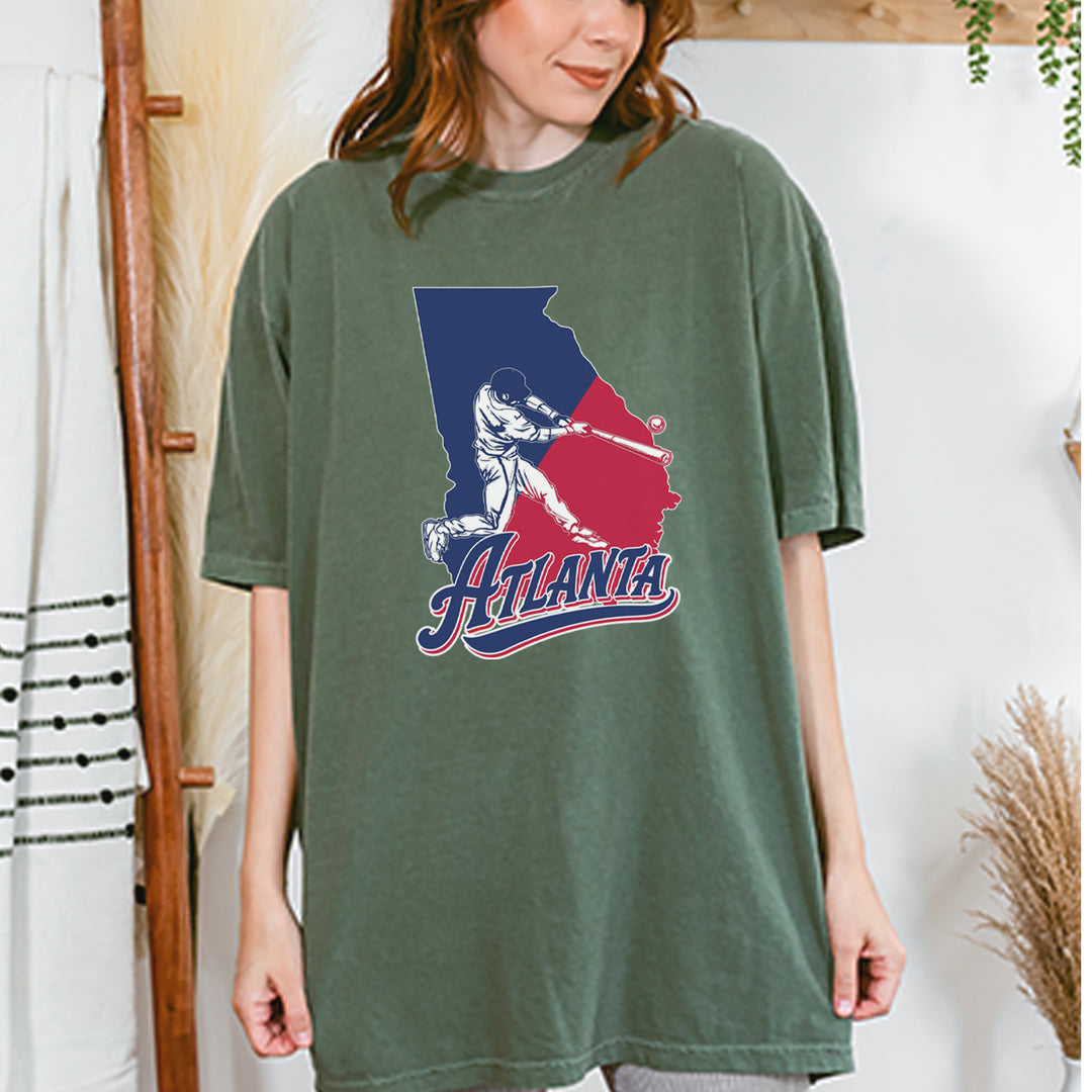Atlanta Georgia Batter Up Vintage Soft Unisex T-shirt 
