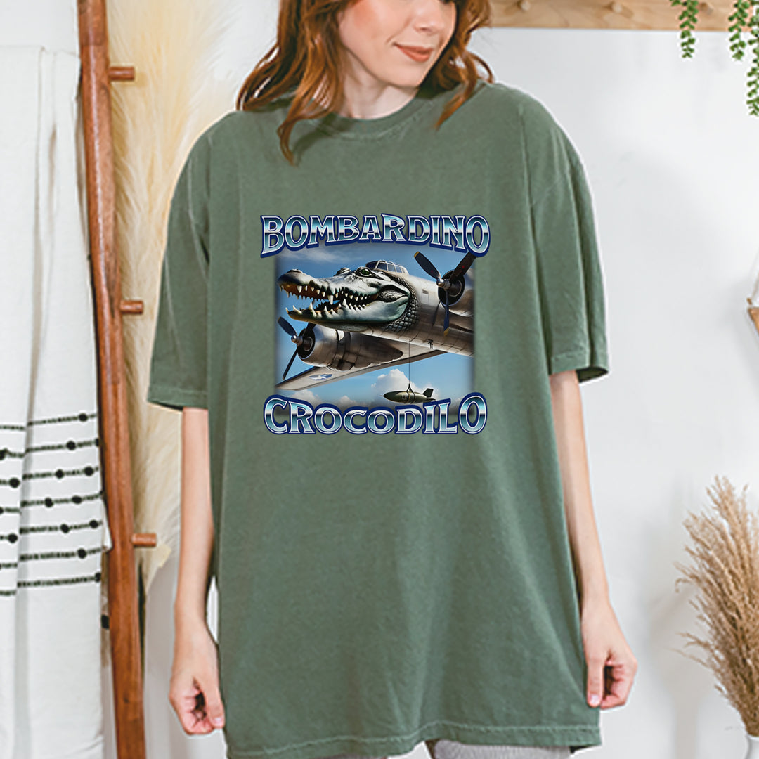 Bombardino Crocodilo Brainrot Vintage Soft Unisex T-shirt 
