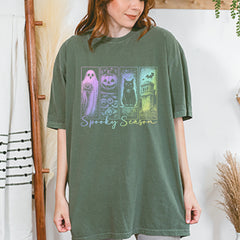 Spooky Season Cute Pastel Halloween Design Vintage Soft Unisex T-shirt 