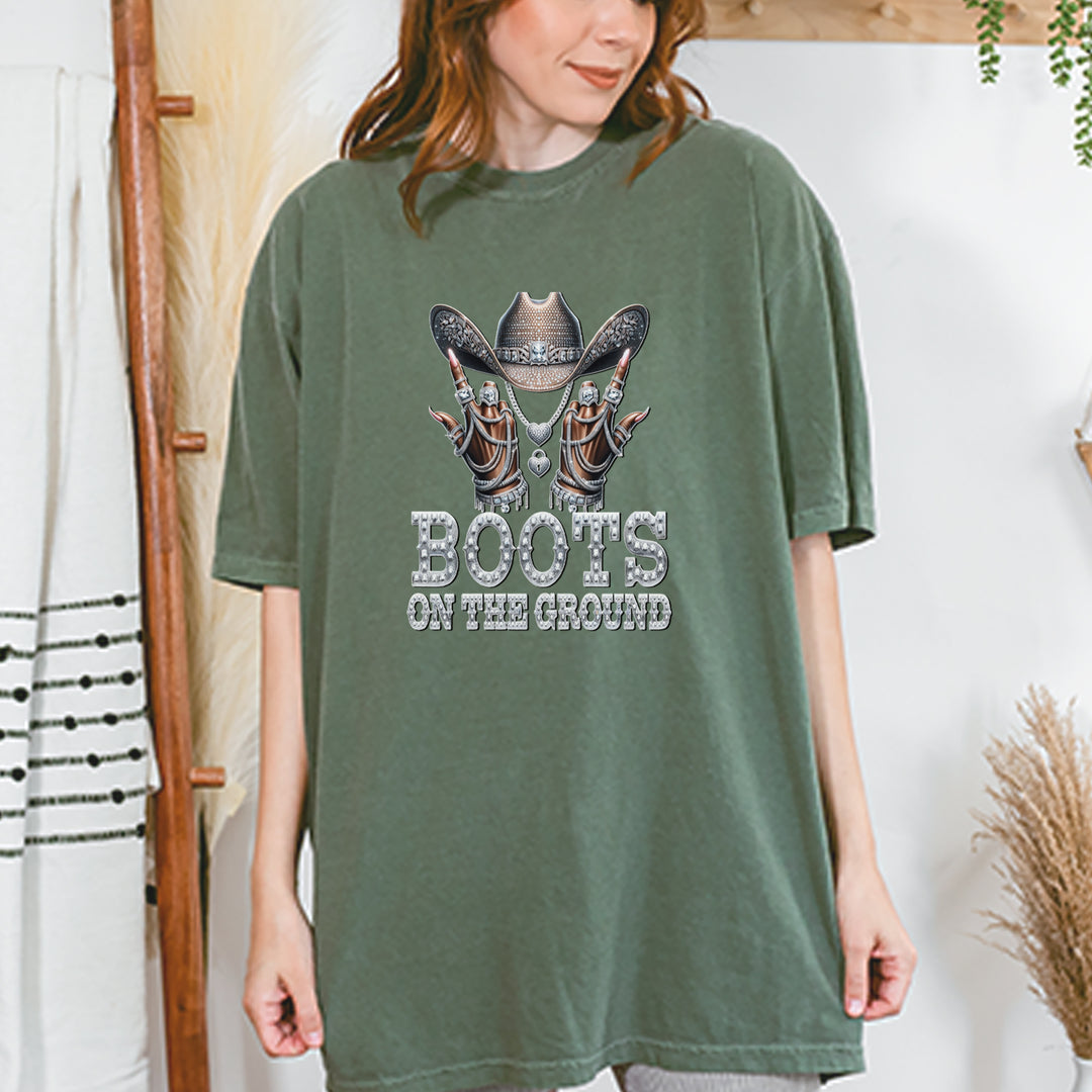 Boots On The Ground Bling Vintage Soft Unisex T-shirt 