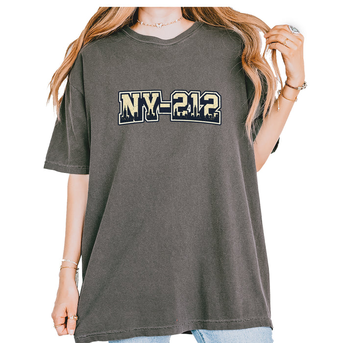 New York City 212 Area Code Skyline  Vintage Soft Unisex T-shirt