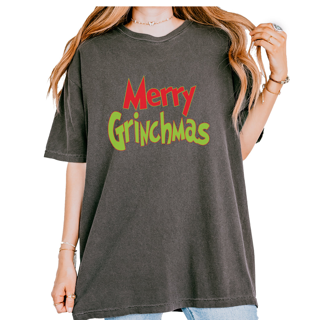 Merry Grinchmas Jolly Merry Christmas Vintage Soft Unisex T-shirt Pepper
