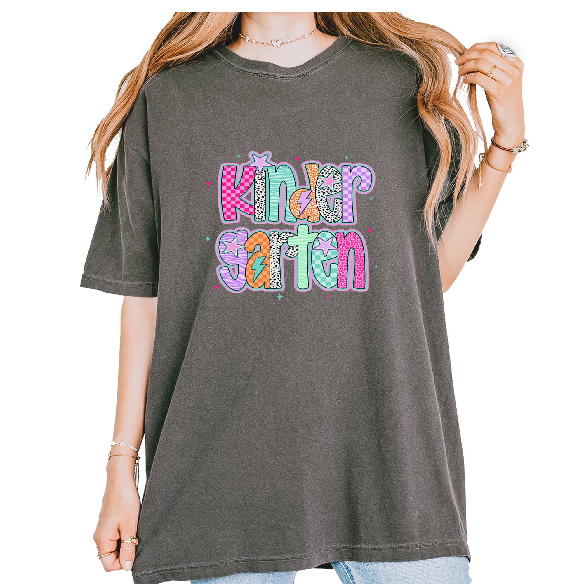 Kindergarten Cutie Colorful Back to School Vintage Soft Unisex T-shirt Pepper