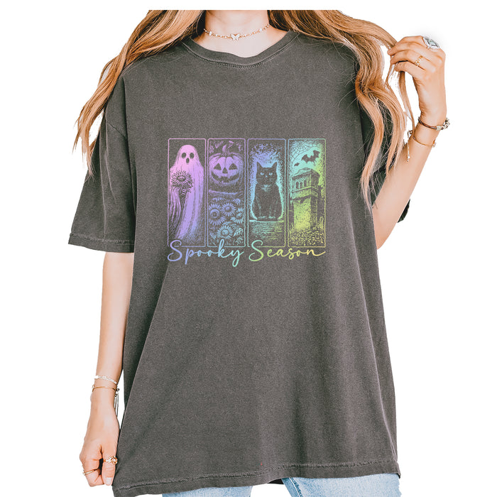 Spooky Season Cute Pastel Halloween Design Vintage Soft Unisex T-shirt