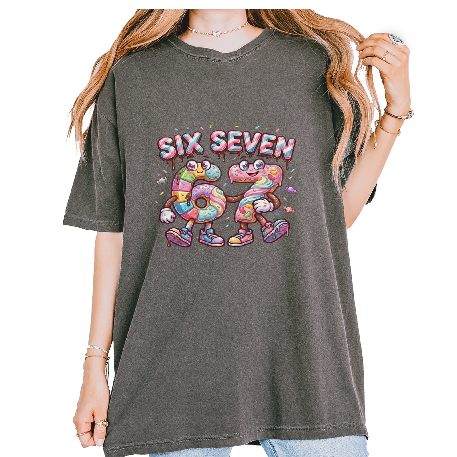 67 Candy Swirl Meme Vintage Soft Unisex T-shirt Pepper