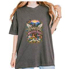 Tennessee Mountain Angel Wings Dolly Vintage Soft Unisex T-shirt Pepper