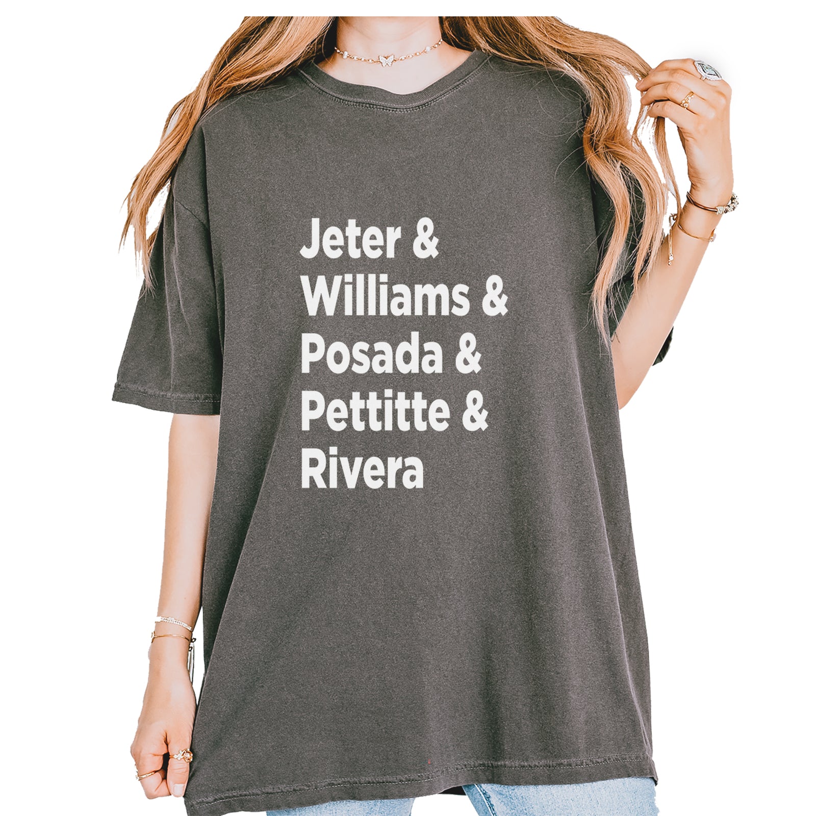 Jeter & Williams & Posada & Pettitte & Rivera Vintage Soft Unisex T-shirt Pepper