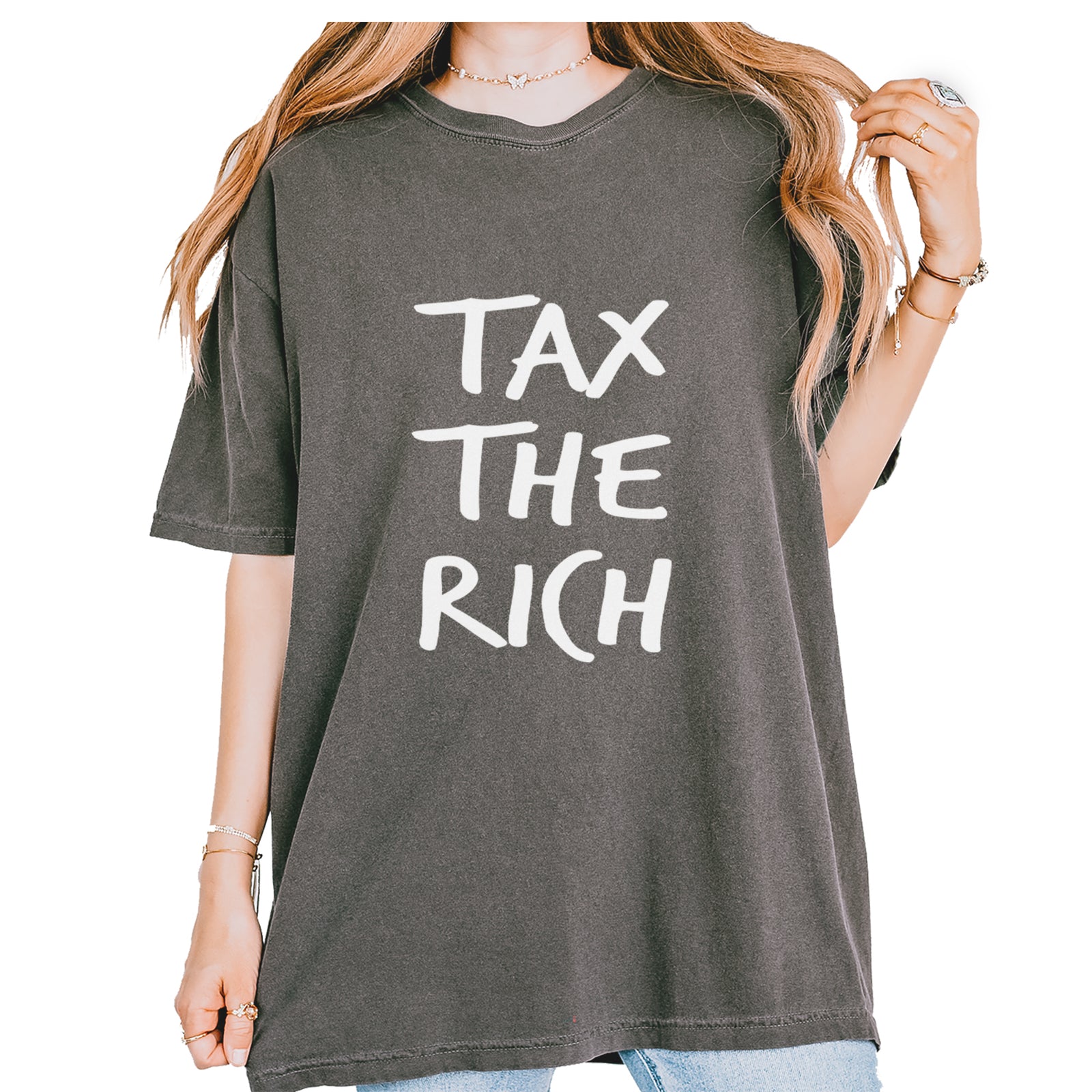 Tax the Rich Protest Wealth Inequality Vintage Soft Unisex T-shirt Pepper