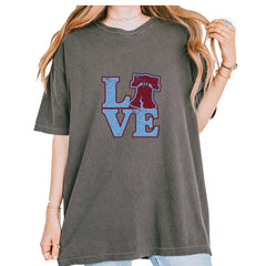 Love Philly Liberty Bell Vintage Soft Unisex T-shirt Pepper