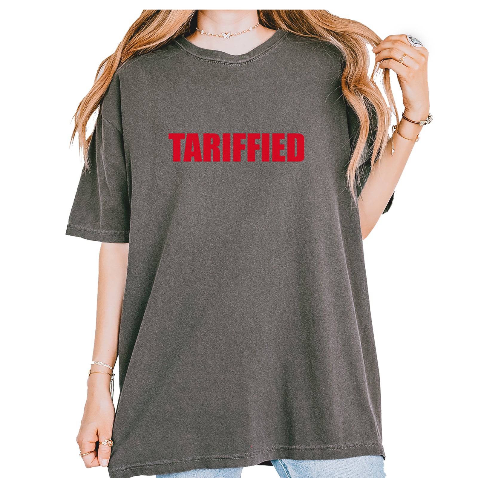 Tariffied Anti Tariff Policy Vintage Soft Unisex T-shirt Pepper