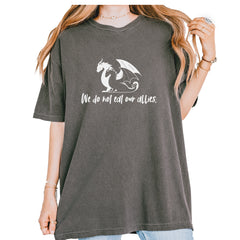 We Do Not Eat Our Allies Fourth Wing Basgiath Vintage Soft Unisex T-shirt Pepper