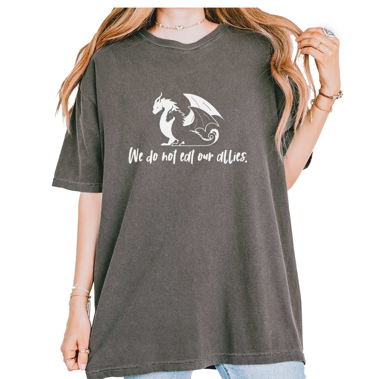 We Do Not Eat Our Allies Fourth Wing Basgiath Vintage Soft Unisex T-shirt Pepper
