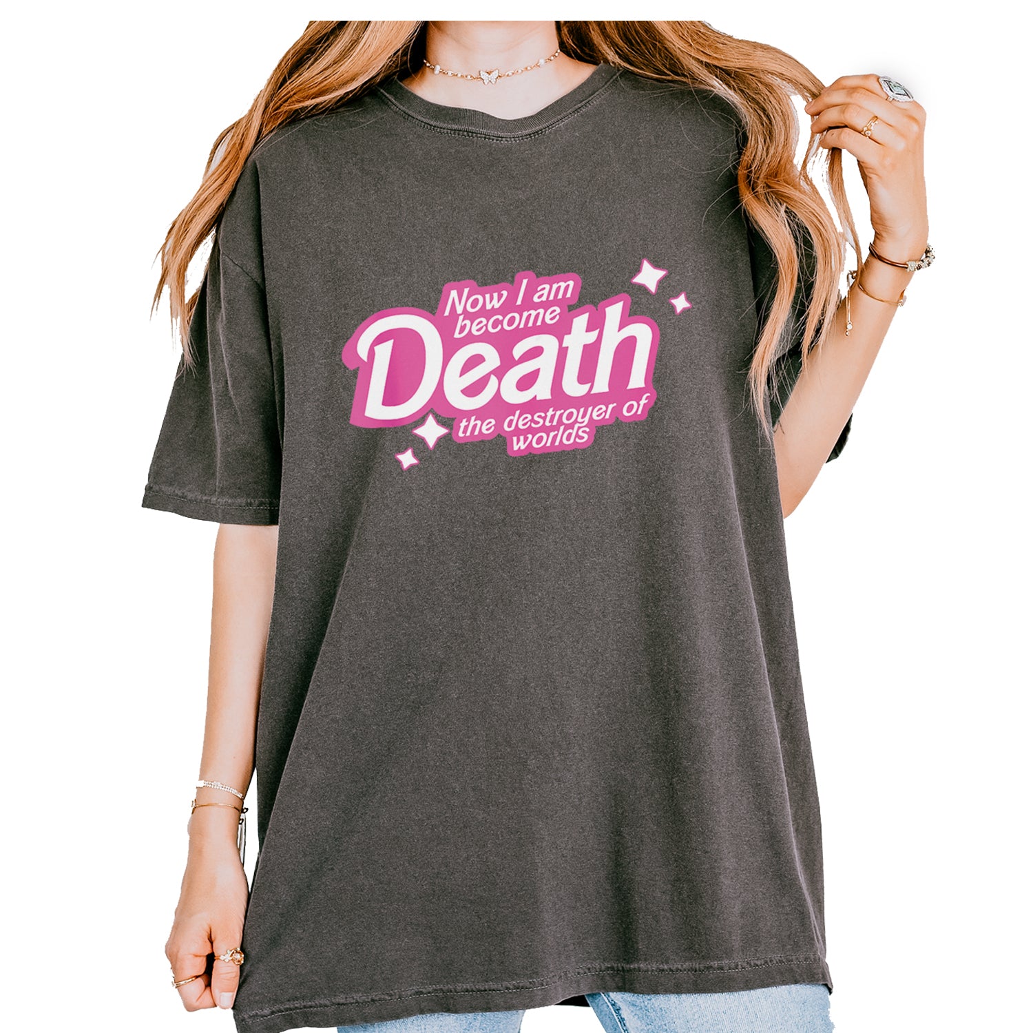 Now I am Become Death Barbenheimer Vintage Soft Unisex T-shirt Pepper