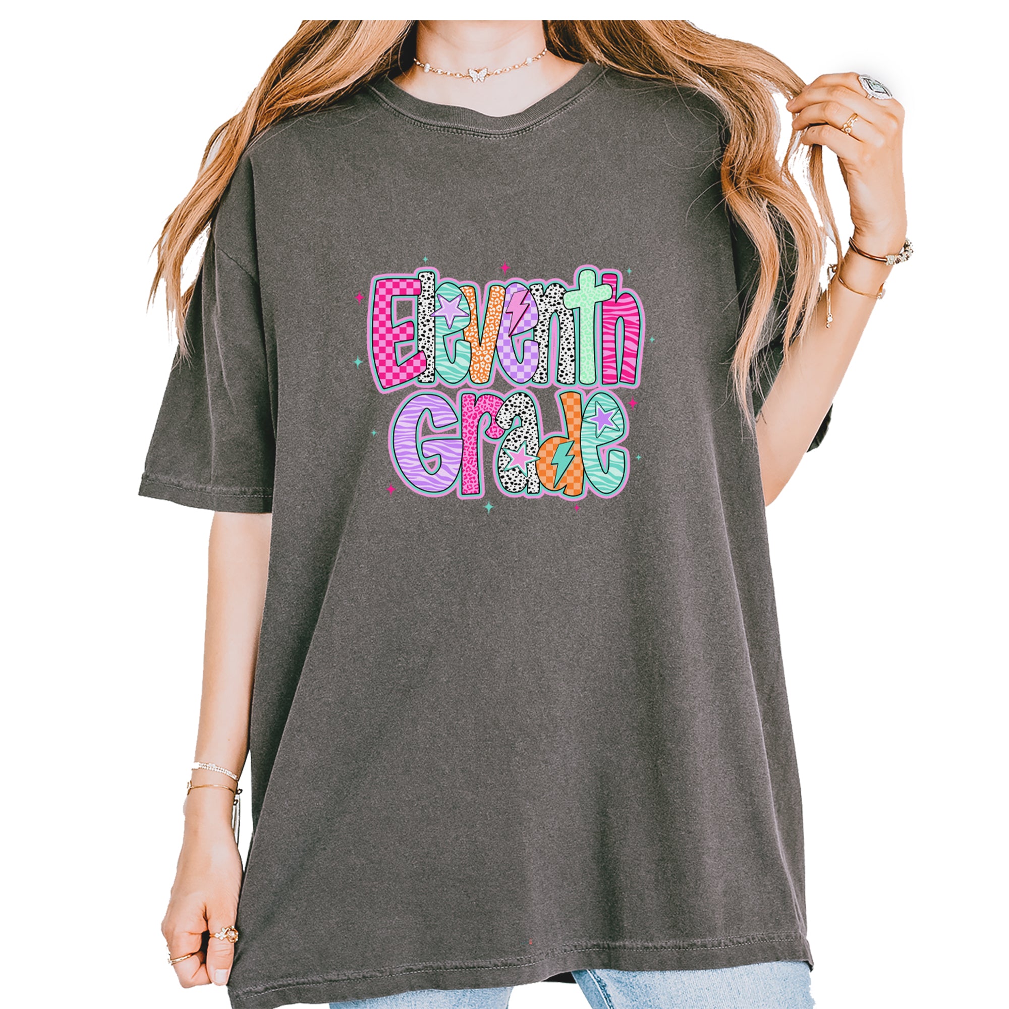 Eleventh Grade Extra Colorful Back to School Vintage Soft Unisex T-shirt Pepper