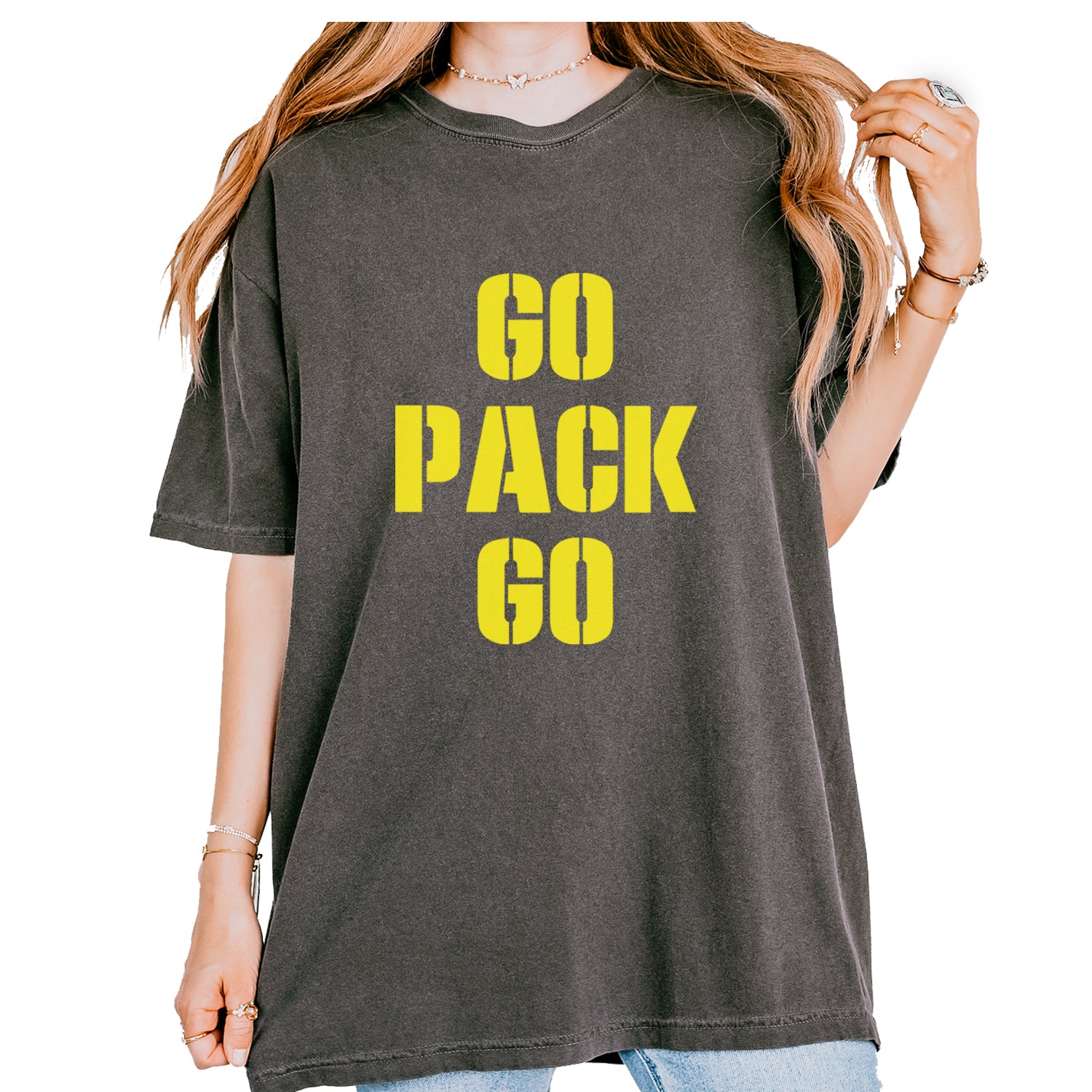 Go Pack Go Green Bay Vintage Soft Unisex T-shirt Pepper