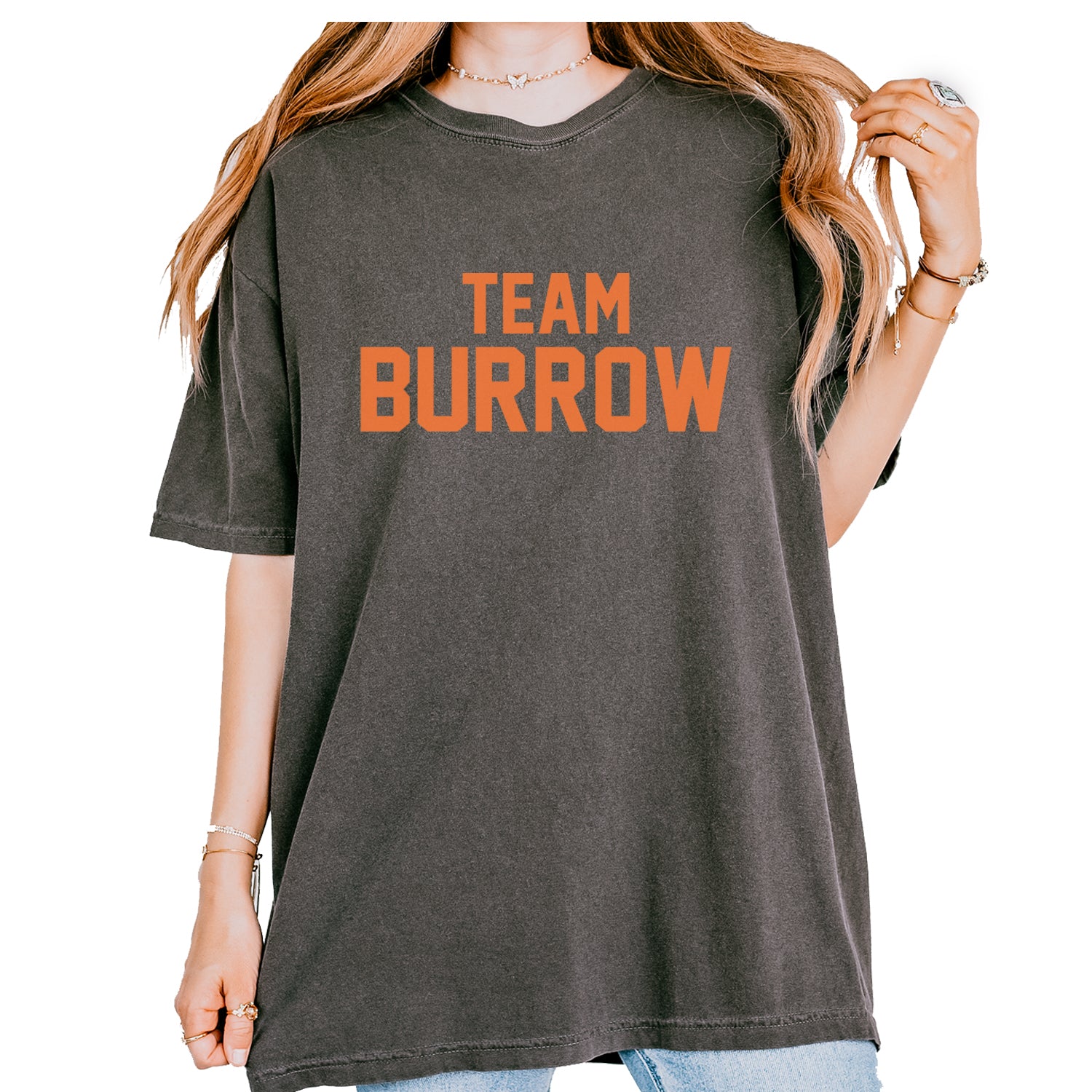 Team Burrow Cincinnati Vintage Soft Unisex T-shirt Pepper