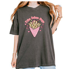Fries Before Guys Vintage Soft Unisex T-shirt Pepper