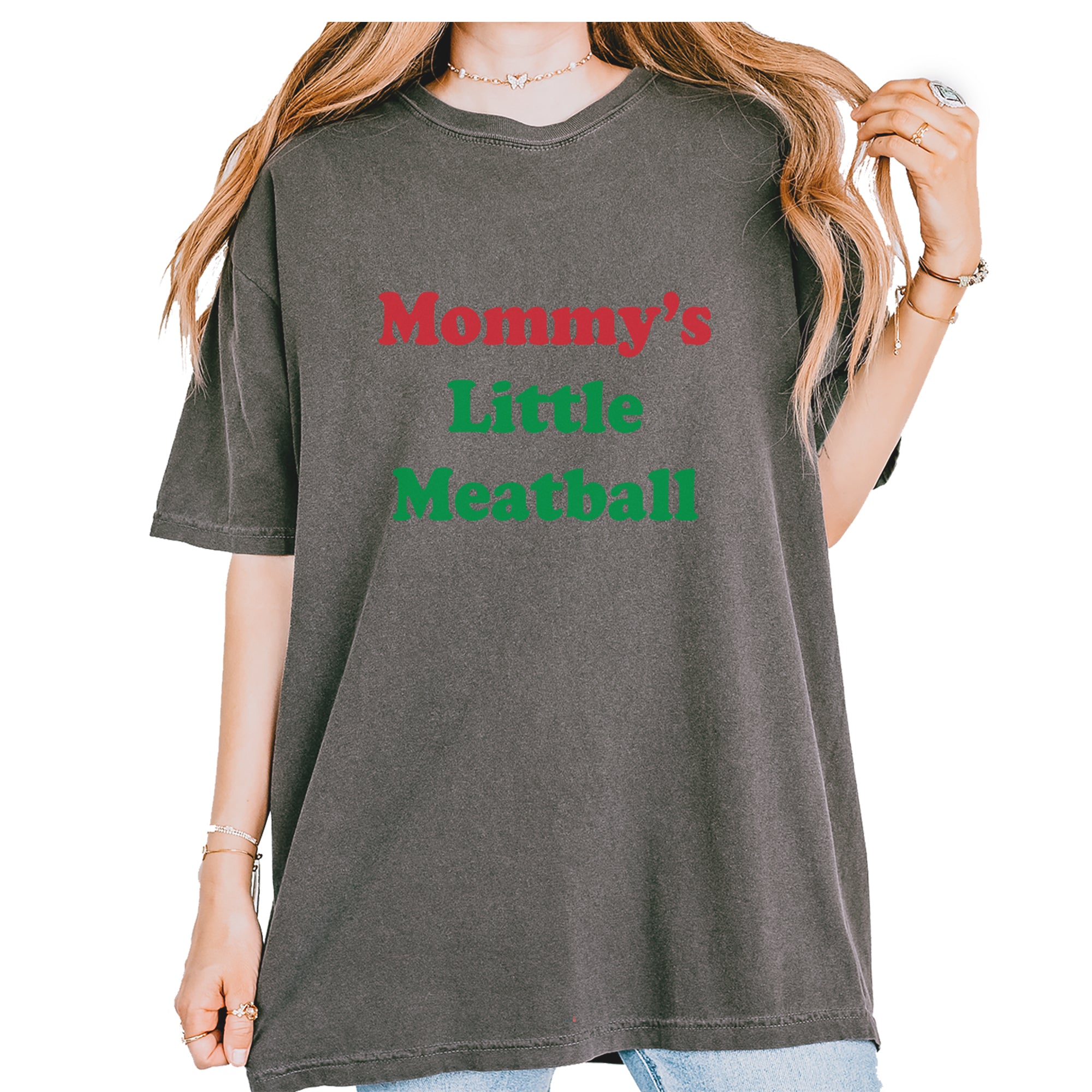 Mommy's Little Meatball Love Island Vintage Soft Unisex T-shirt Pepper