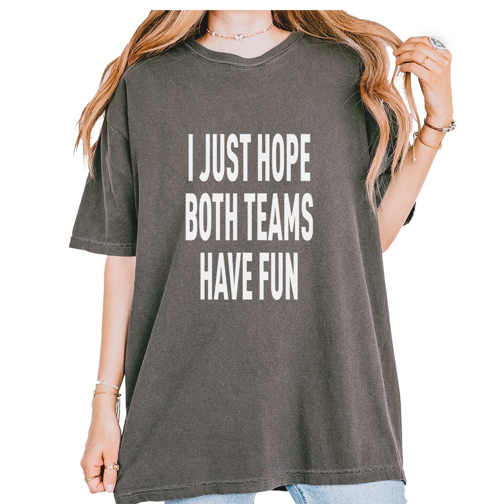 I Just Hope Both Teams Have Fun Sports Vintage Soft Unisex T-shirt Pepper