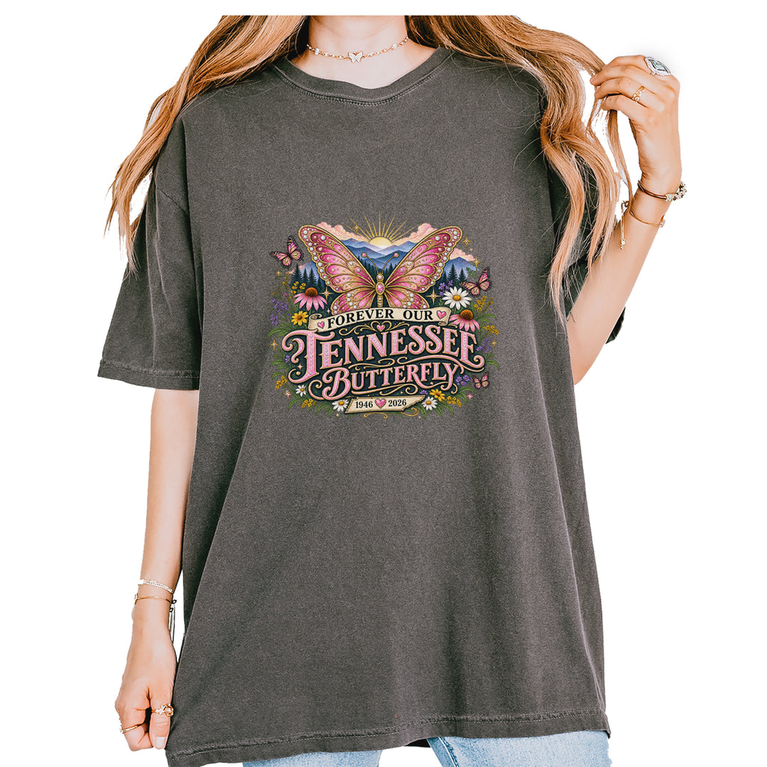 Forever Our Tennessee Butterfly Dolly Vintage Soft Unisex T-shirt Pepper