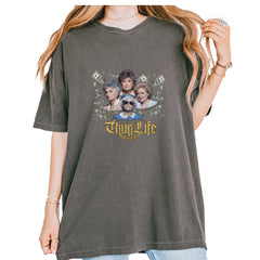 Golden Chain Thug Life Girls Vintage Soft Unisex T-shirt Pepper