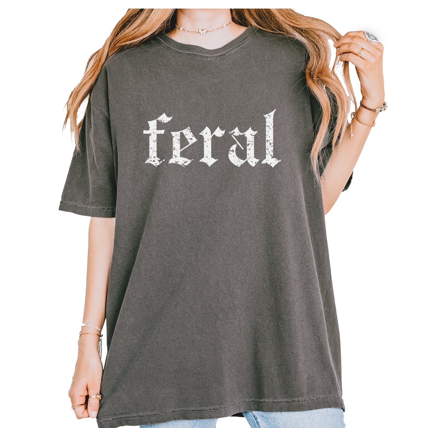 Feral Club Rat Festival Rave EDM Vintage Soft Unisex T-shirt Pepper