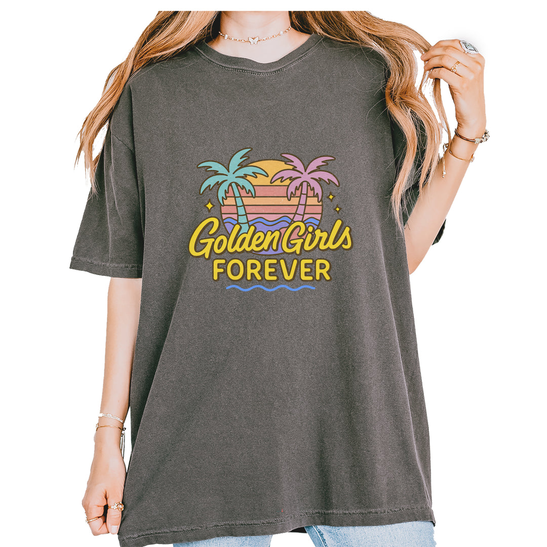 Golden Girls Forever Retro Sunset Vintage Soft Unisex T-shirt Pepper
