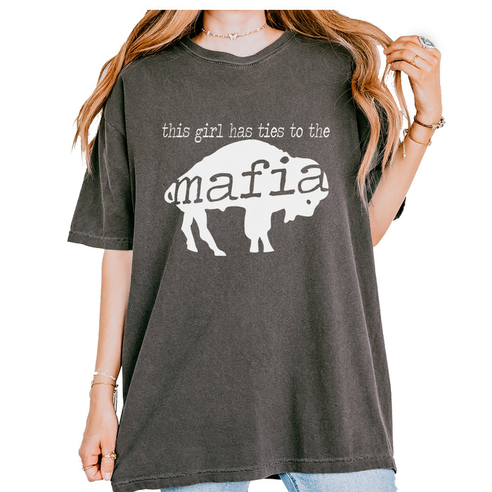 This Girl Has Ties To The Bills Mafia Vintage Soft Unisex T-shirt