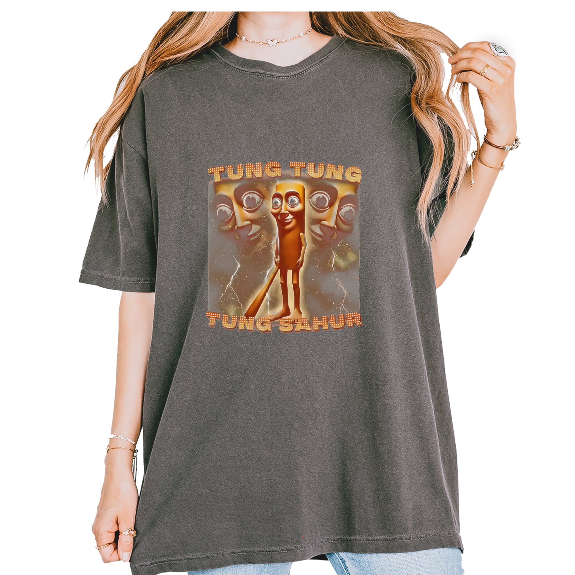 Tung Tung Tung Sahur Enforcer Vintage Soft Unisex T-shirt Pepper