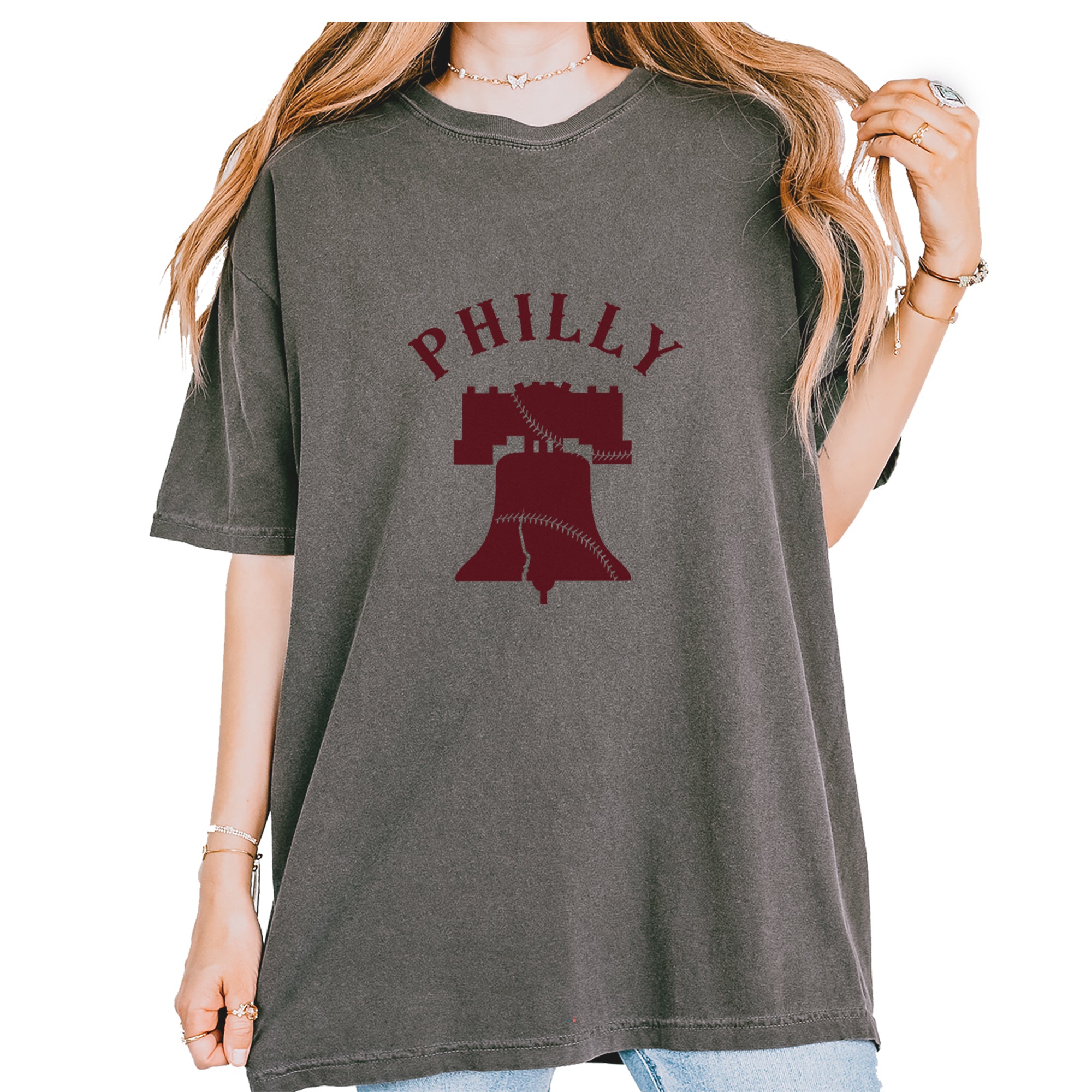 Philly Cracked Liberty Bell Vintage Soft Unisex T-shirt Pepper