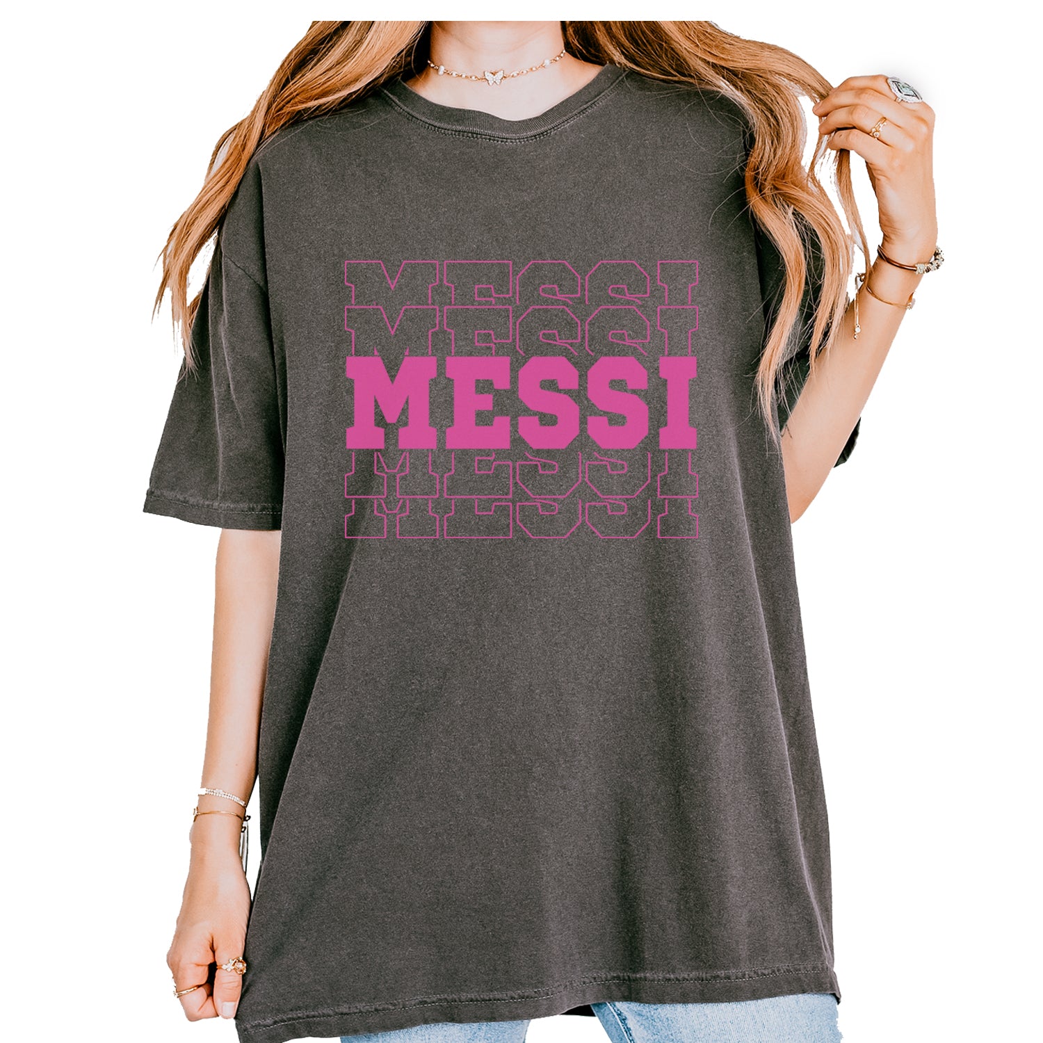 Messi Miami Futbol Vintage Soft Unisex T-shirt Pepper