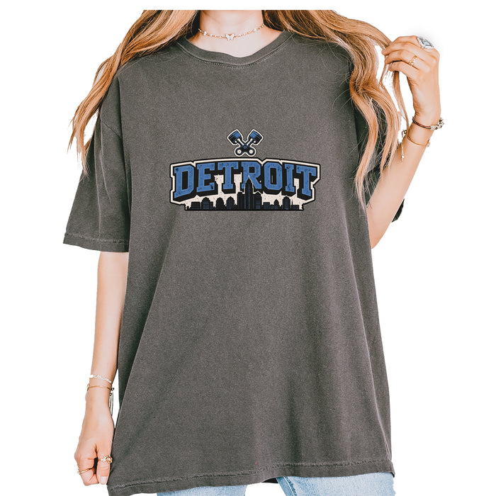 Detroit Motor City Retro Piston Vintage Soft Unisex T-shirt