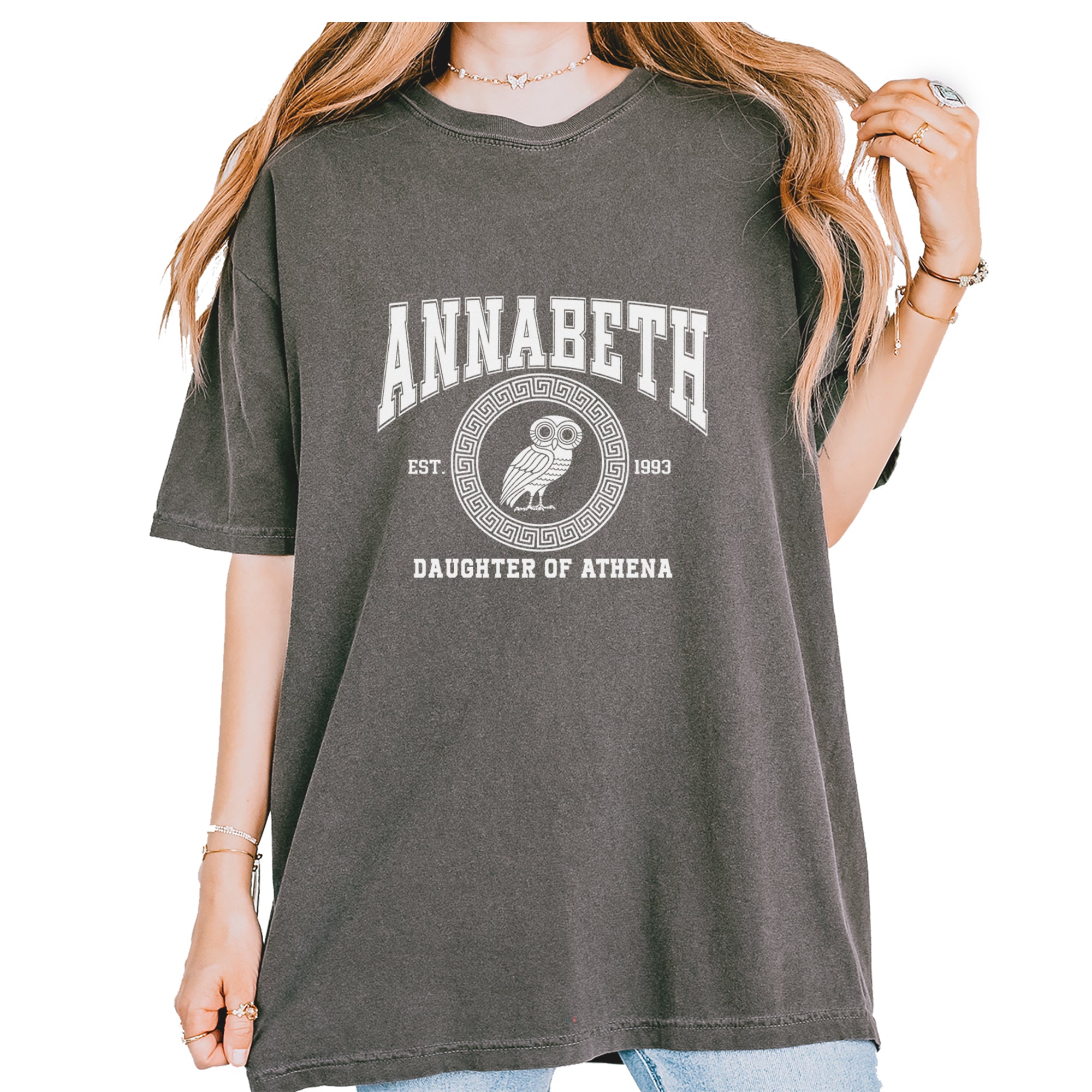 Annabeth Daughter of Athena Owl Wisdom Vintage Soft Unisex T-shirt Pepper