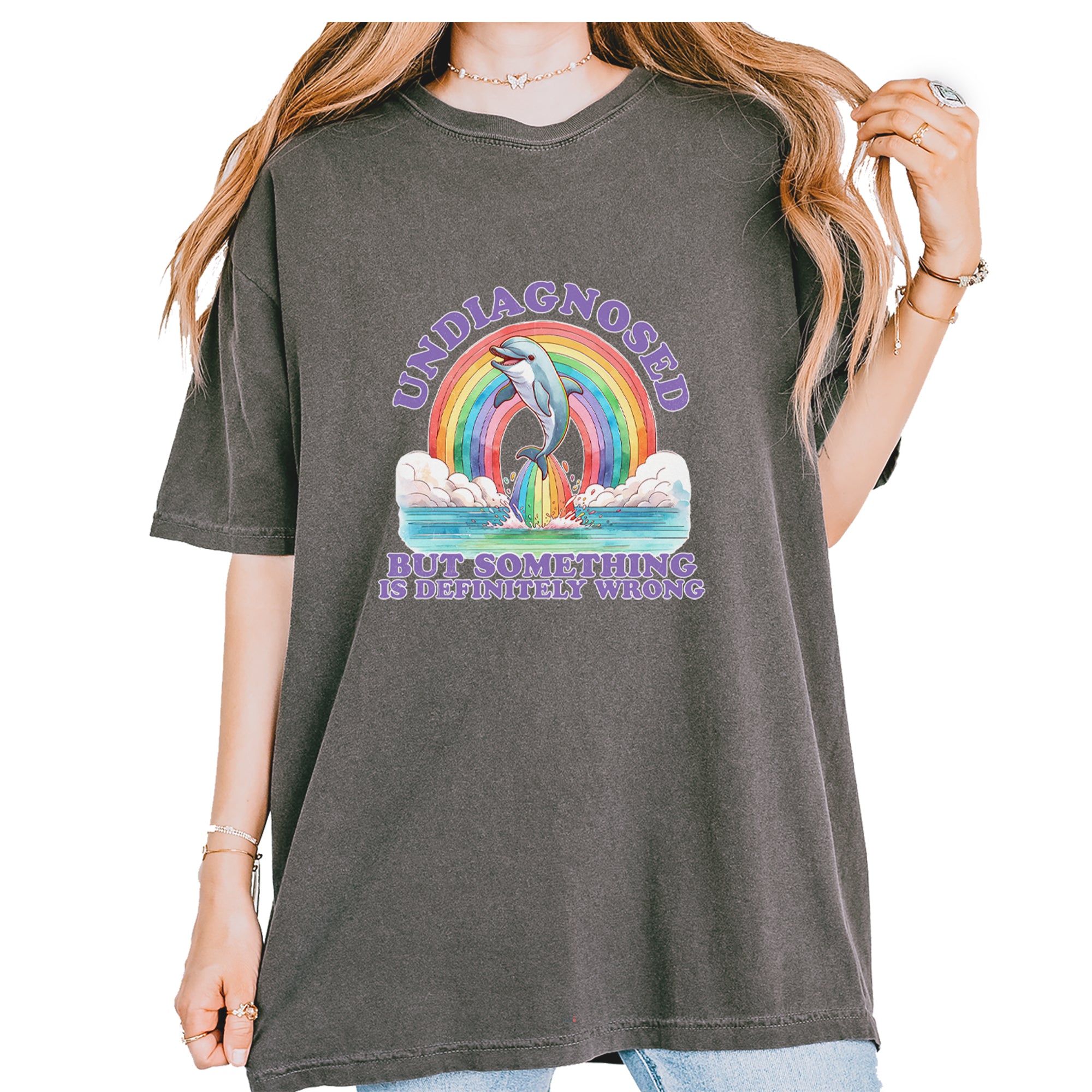 Undiagnosed But Something Is Definitely Wrong Vintage Soft Unisex T-shirt Pepper