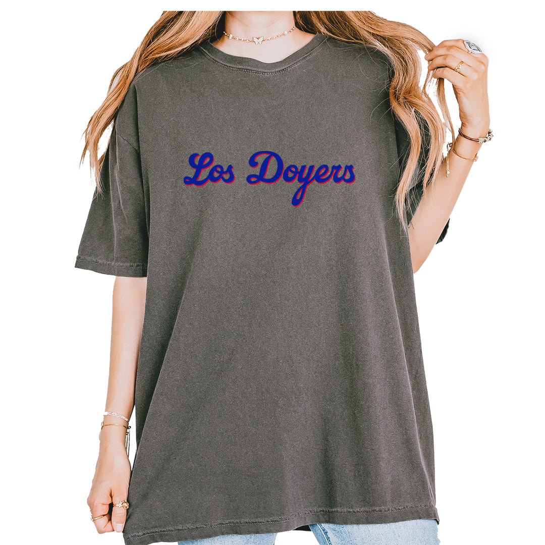 Los Doyers LA Baseball Vintage Soft Unisex T-shirt Pepper