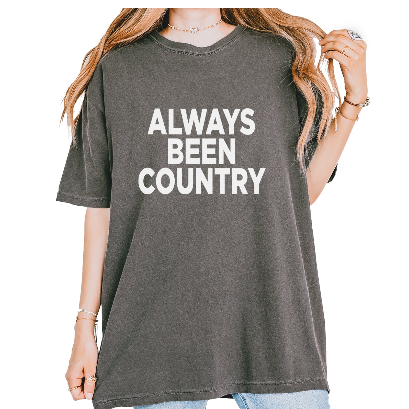Always Been Country Music Vintage Soft Unisex T-shirt Pepper