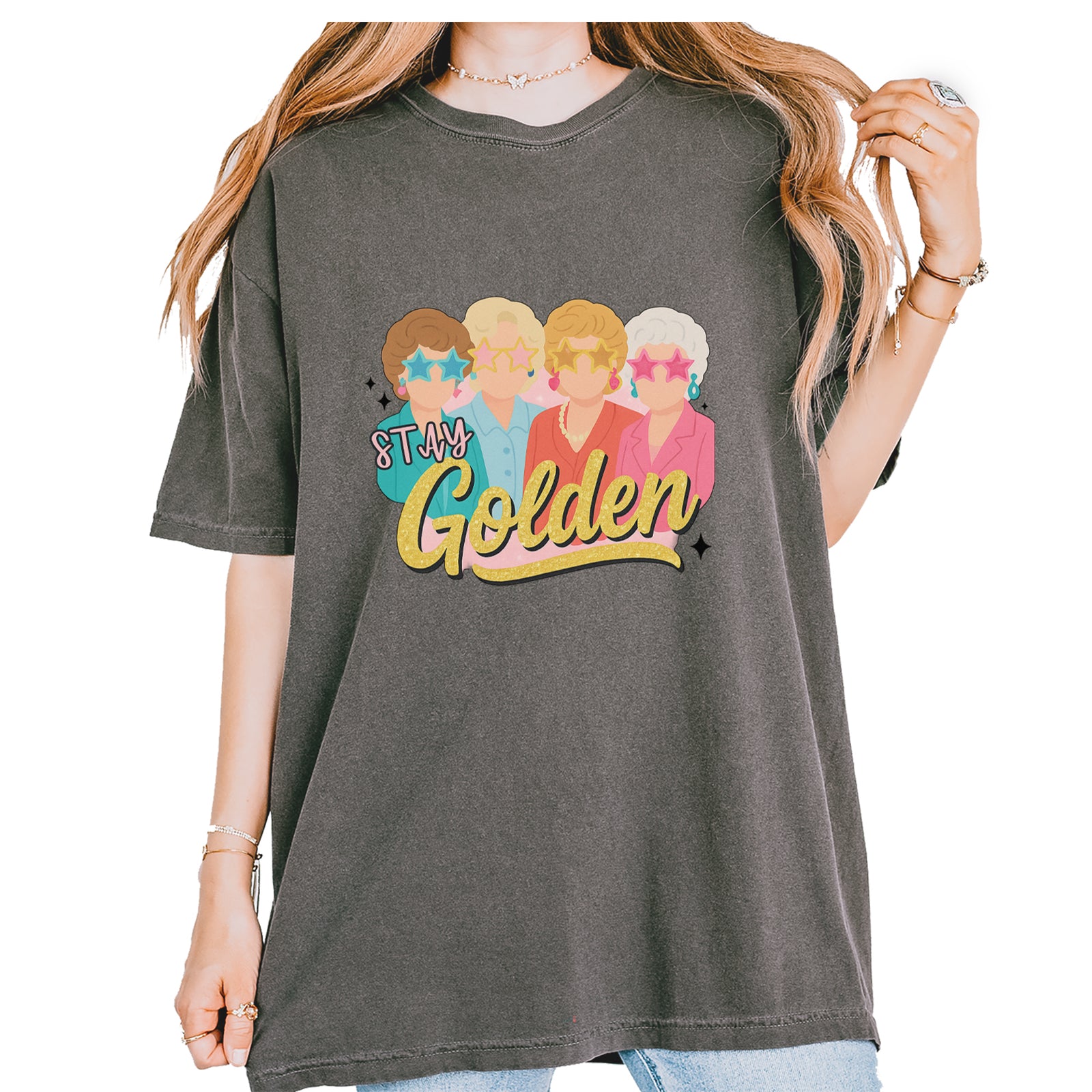 Stay Golden Girls Retro Vintage Soft Unisex T-shirt Pepper