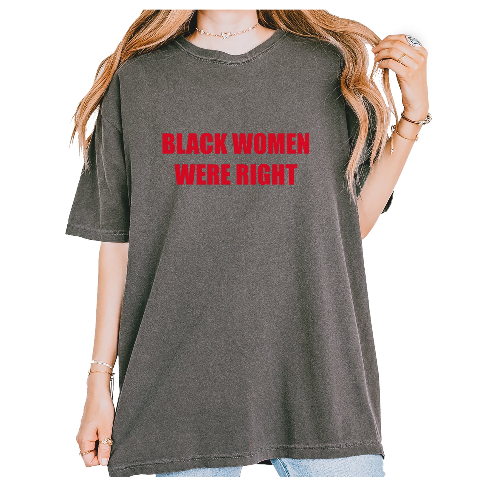 Black Women Were Right Vintage Soft Unisex T-shirt Pepper