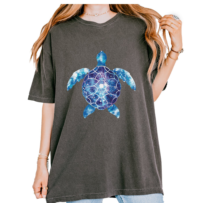 Ocean Aura Tie-Dye Sea Turtle Vintage Soft Unisex T-shirt