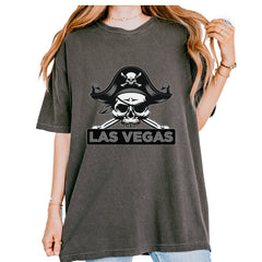 Raider Skull Straight Outta Las Vegas Vintage Soft Unisex T-shirt Pepper