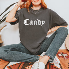 Candy Gothic Lettering Vintage Soft Unisex T-shirt 