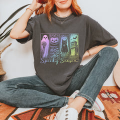 Spooky Season Cute Pastel Halloween Design Vintage Soft Unisex T-shirt 