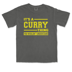 It's A Curry Thing, You Wouldn't Understand Basketball graphic on Garment-Dyed Heavyweight Unisex T-Shirt alternate view 4