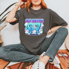 67 Six Seven Meme Kawaii Cloud Vintage Soft Unisex T-shirt 