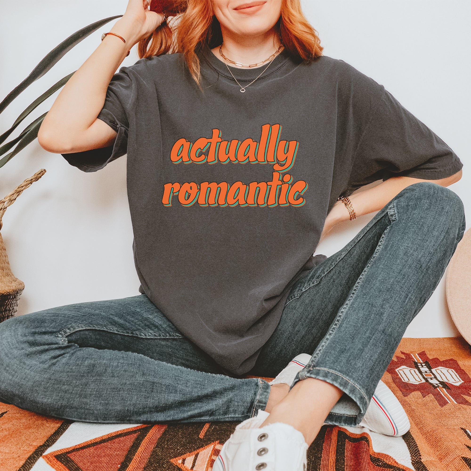 Actually Romantic Vintage Soft Unisex T-shirt 
