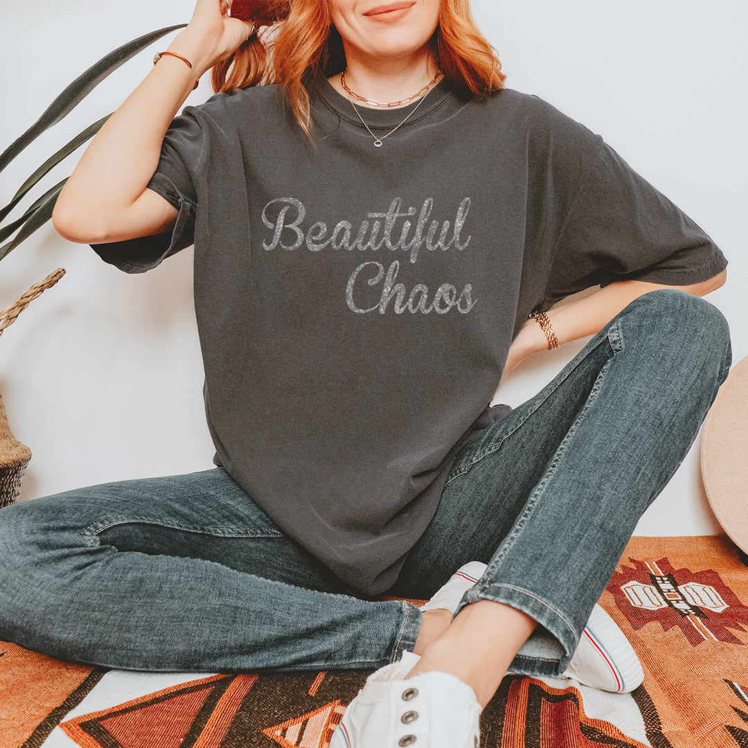 Beautiful Chaos Glitter Music Festival Vintage Soft Unisex T-shirt 
