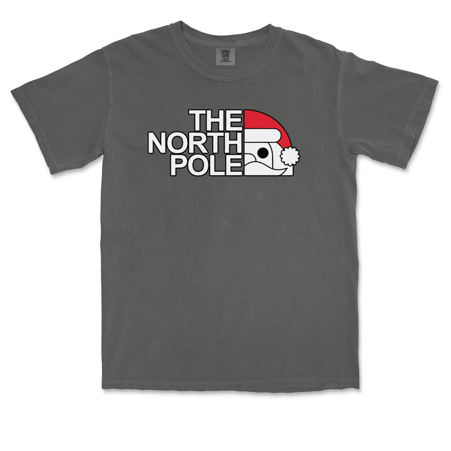 The North Pole Santa Face Vintage Soft Unisex T-shirt Pepper
