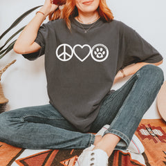 Peace, Love and TLC Dog Rescue Vintage Soft Unisex T-shirt 